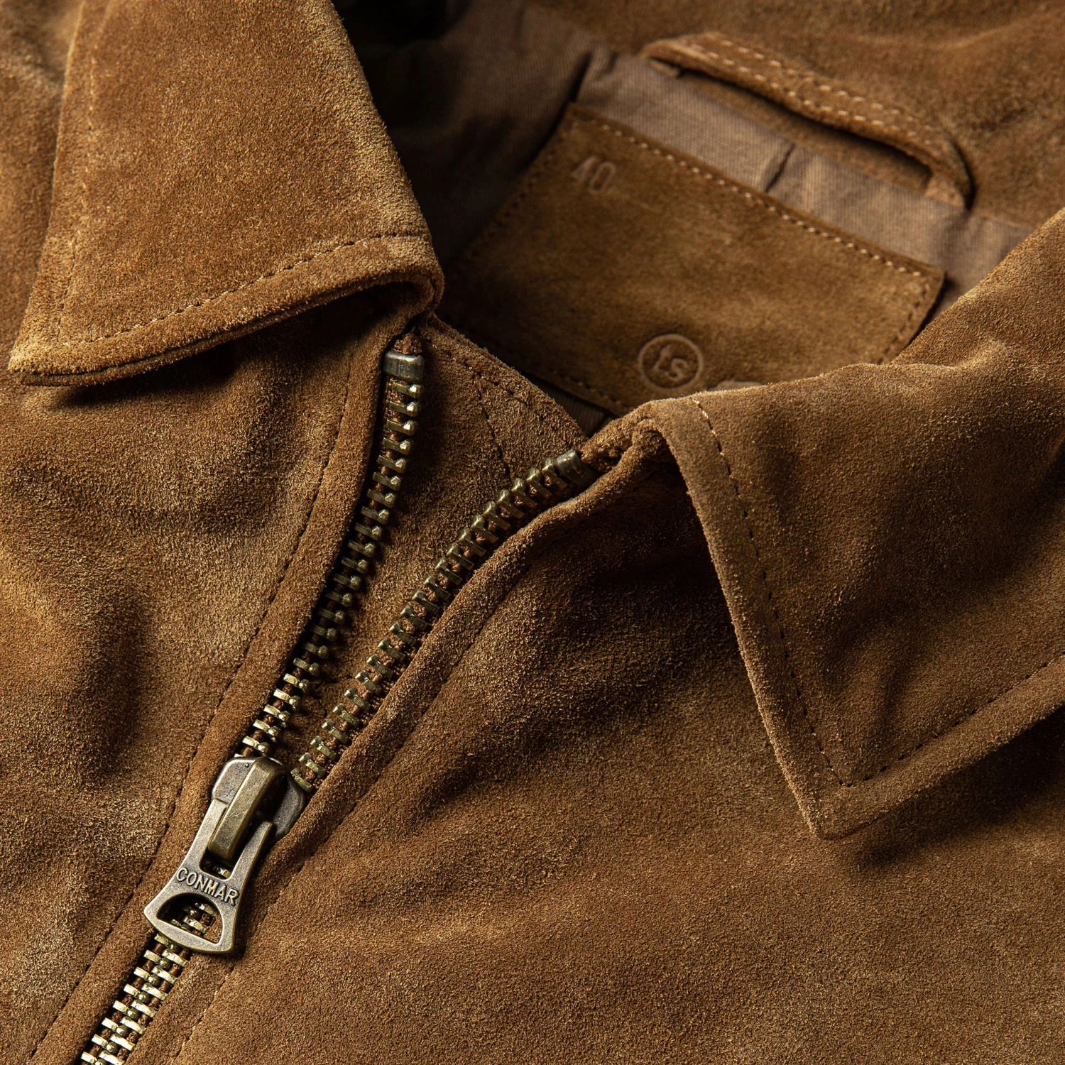 The Wyatt Jacket In Cognac Suede - Image 8