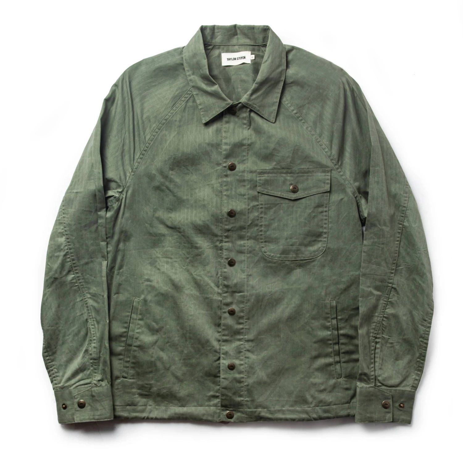 The Lombardi Jacket In Olive Dry Wax