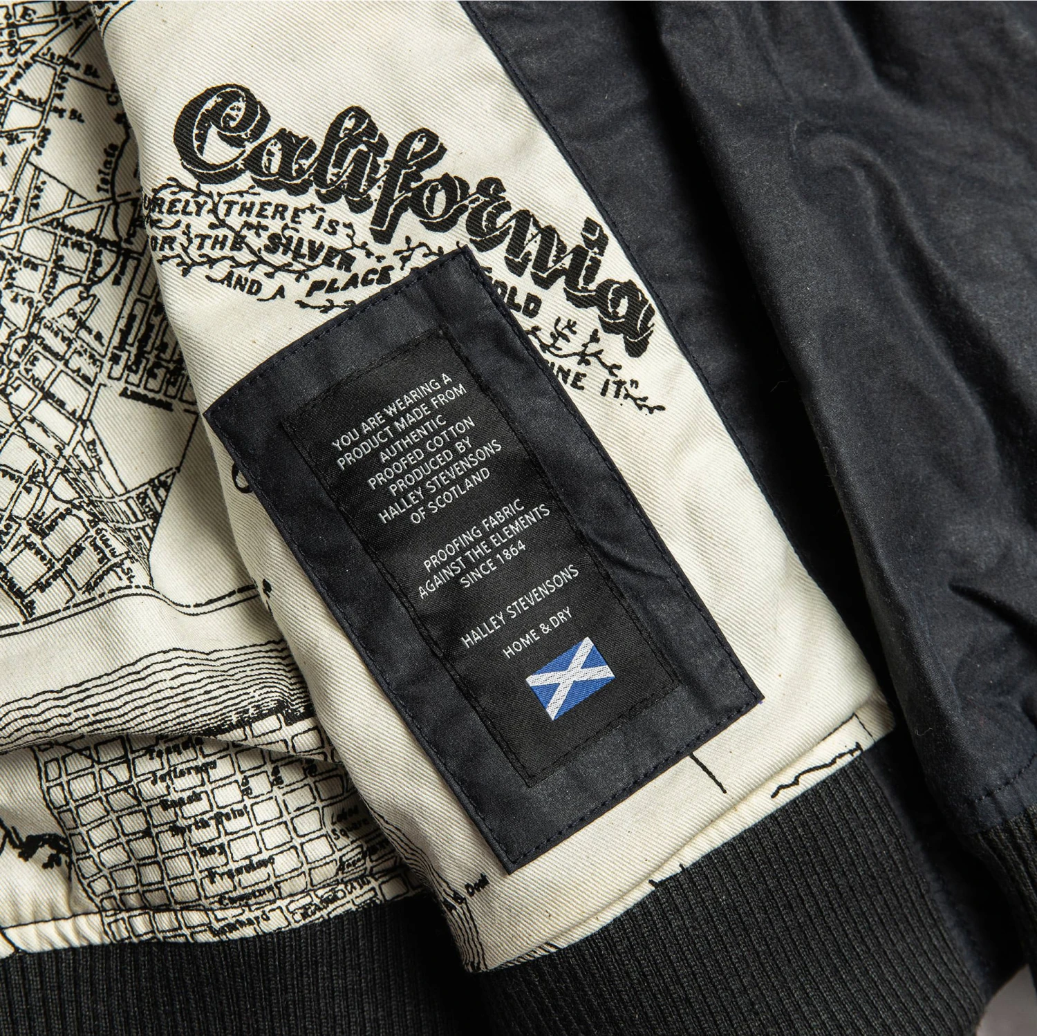 The Bomber Jacket In Waxed Navy - Image 7