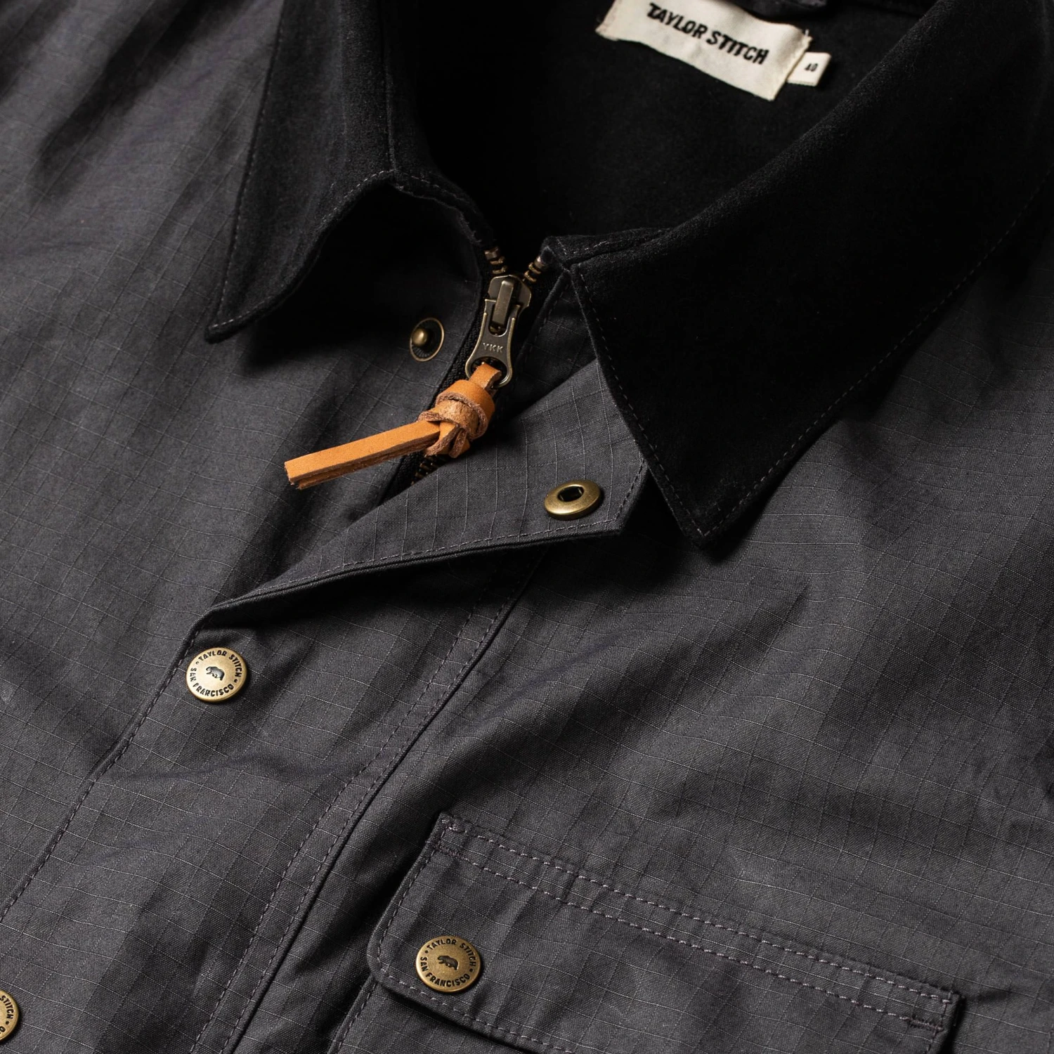 The Rover Jacket In Ripstop Slate Dry Wax - Image 7