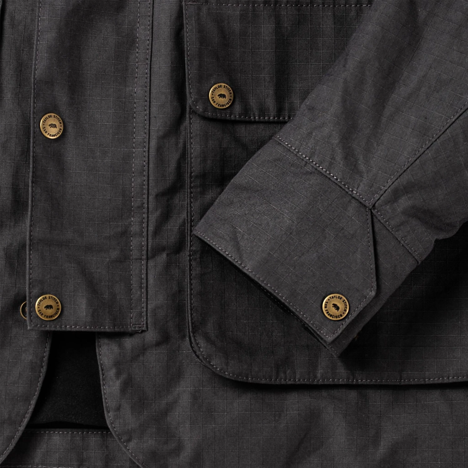 The Rover Jacket In Ripstop Slate Dry Wax - Image 9