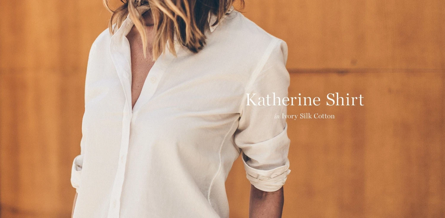 None The Katherine In Ivory Silk Cotton - Image 6